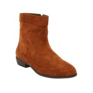 Comfortview Women's Wide Width The Noel Bootie - 7 Cognac